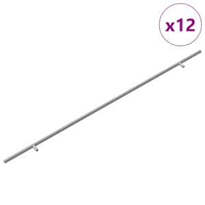 vidaXL Kappi K&auml;epide 12 tk H&otilde;bedane 900 mm Roostevaba teras