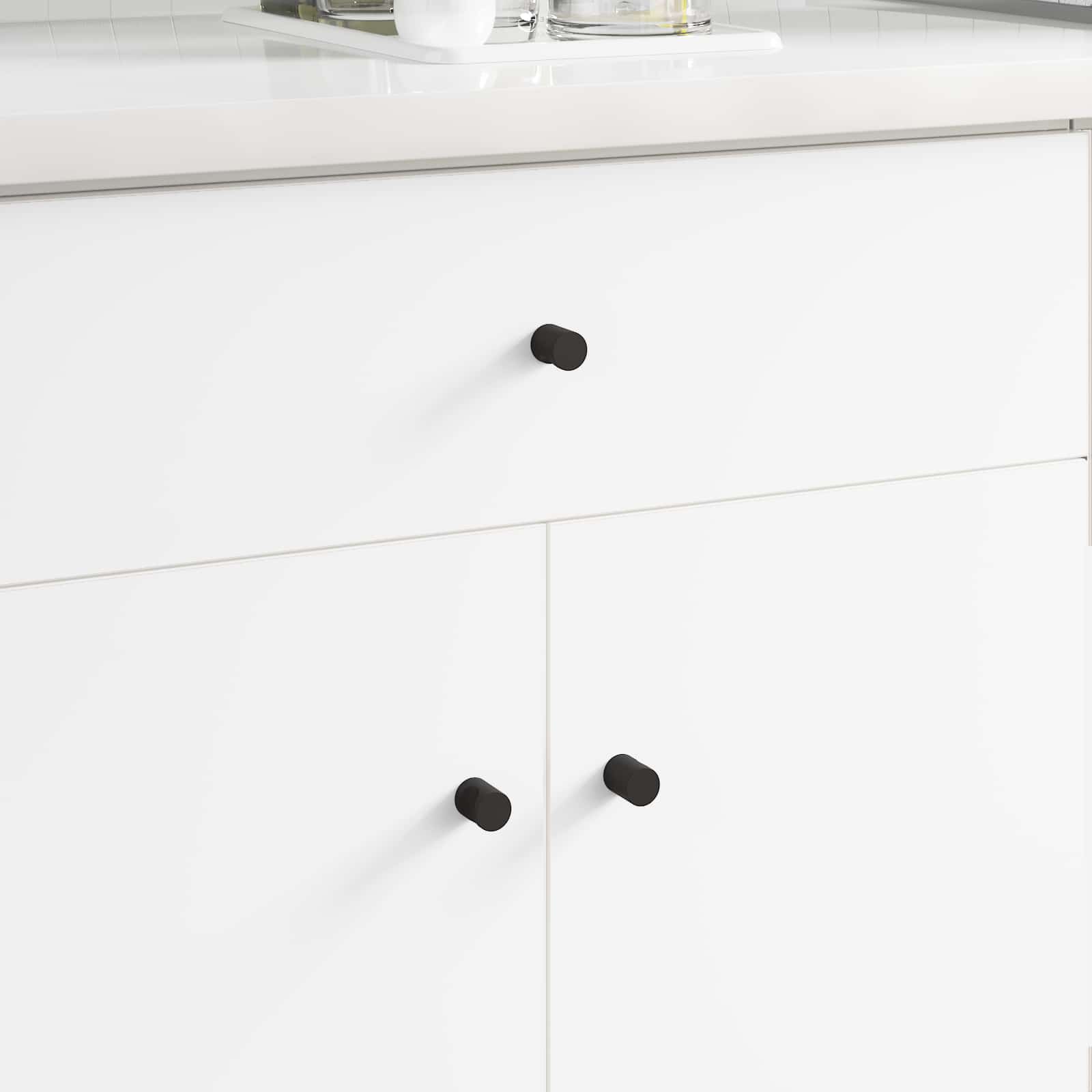 vidaXL Schrankknöpfe 12 pcs Schwarz M4 x 12 mm Eisen