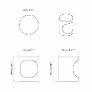 Úchytky na skříň 12 pcs Černá M4 x 12 mm Železo - obrázek 7