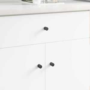 Úchytka do skříňky 2 pcs Černá 18 x 23 mm Železo - obrázek 1
