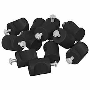 Úchytka do skříňky 12 pcs Černá 18 x 23 mm Železo - obrázek 2
