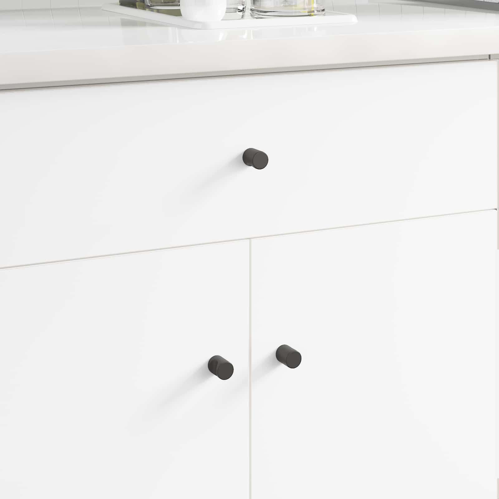 vidaXL Schrankknopf 1011 pcs Schwarz Eisen