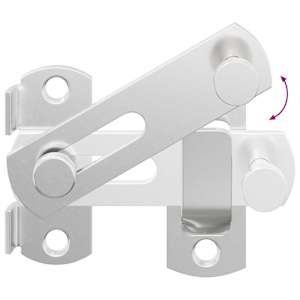 Zámek na dveře 2 pcs Stříbrná 70 x 8 mm Ocel - obrázek 8