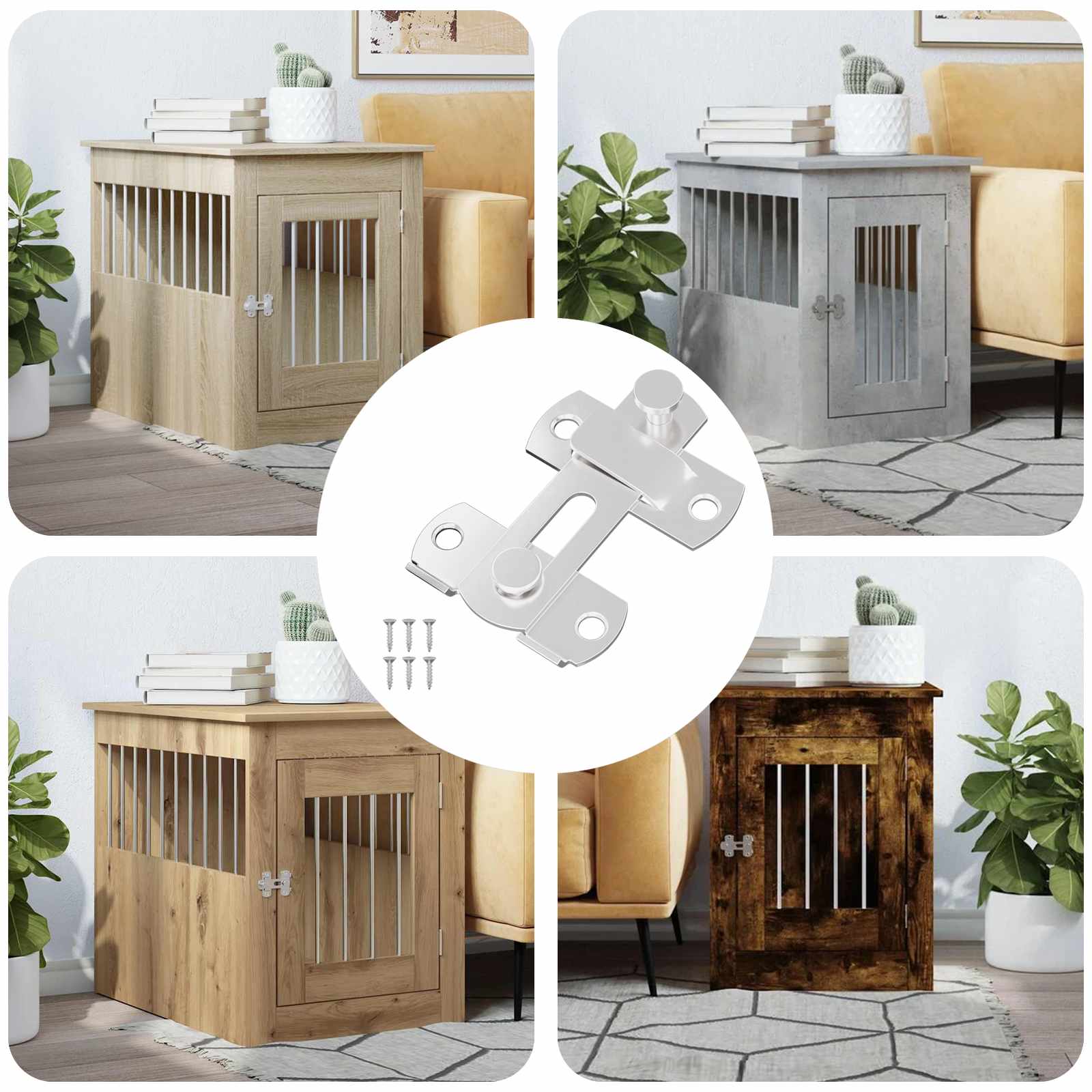 vidaXL Türverschluss 12 pcs Silber 70 x 8 mm Stahl