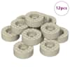vidaXL Tooli jala p&otilde;randakaitsed 12 tk L&auml;bipaistev &Oslash; 15 x 16 mm PVC