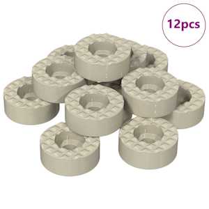 Ochrany nohy židle 12 pcs Transparentní Ø 15 x 16 mm PVC - obrázek 2