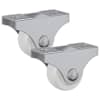 vidaXL Rattakandur 2 tk Valge 42 x 11,5 x 29 mm Raud