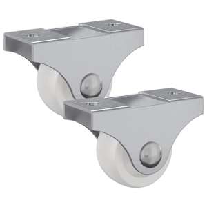 vidaXL Rattakandur 2 tk Valge 42 x 11,5 x 29 mm Raud