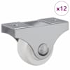 vidaXL Rattakandur 12 tk Valge 42 x 11,5 x 29 mm Raud