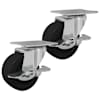 vidaXL Rattakandur 2 tk Must ja h&otilde;bedane 50,7 x 50,7 x 24,4 mm