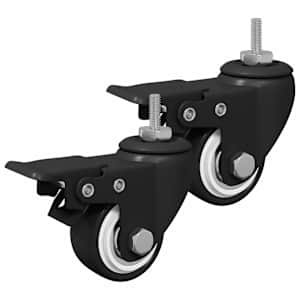 Kolečka 2 pcs Černá M6 x 37 mm Železo a nylon - obrázek 2