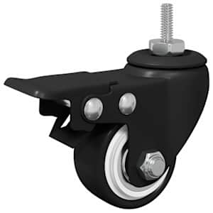 Kolečka 2 pcs Černá M6 x 37 mm Železo a nylon - obrázek 5
