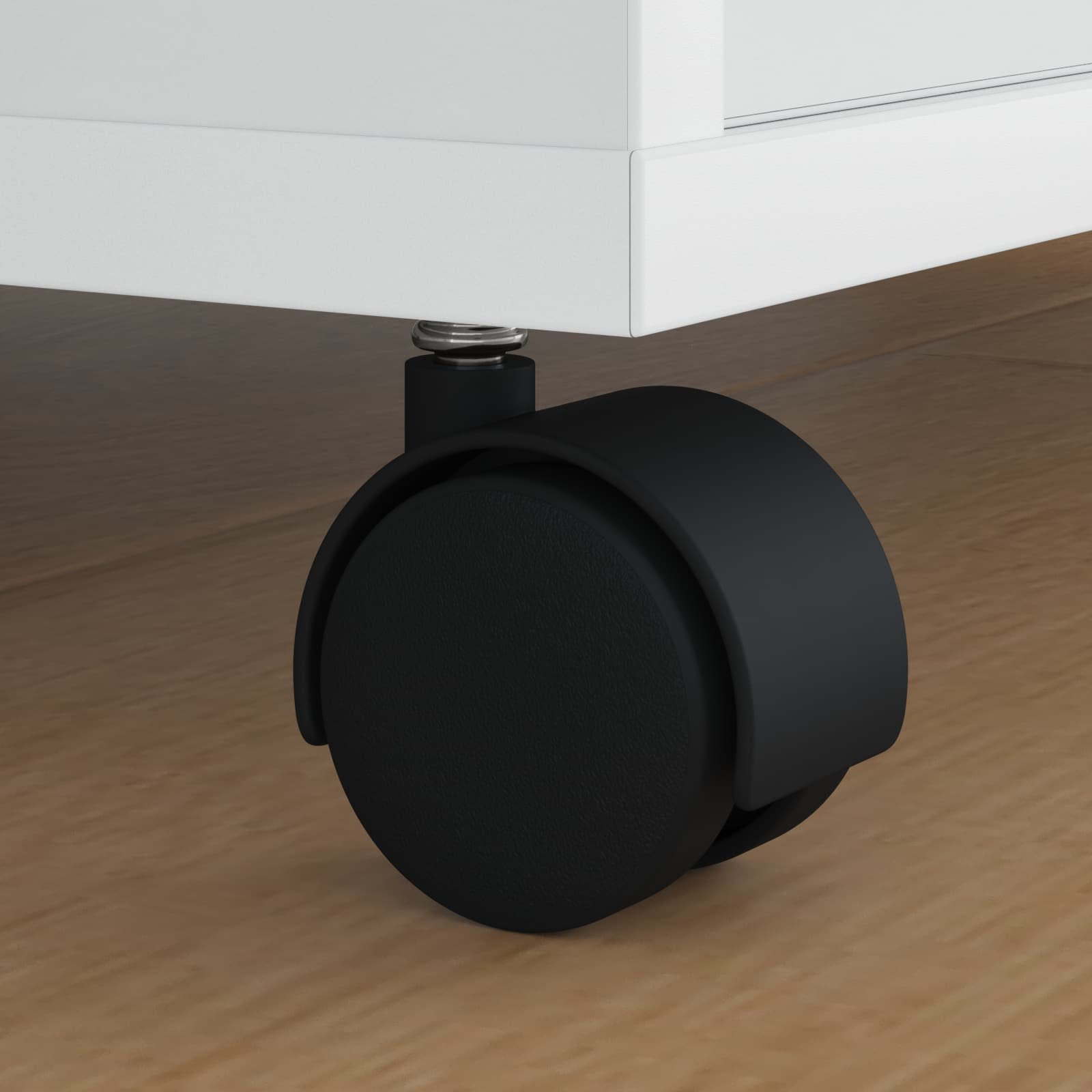 Vrteče kolesce 2 pcs Črna 39,5 x 39,5 x 37,8 mm Železo in PP - slika 3