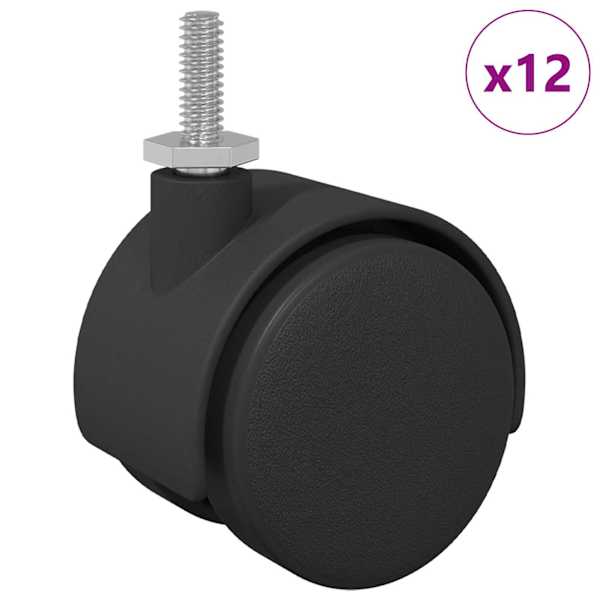 vidaXL Rattakandur 12 tk Must ja h&otilde;bedane 40,1 x 40,1 x 37,8 mm