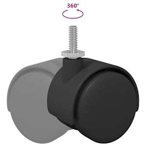 Kolečko 12 pcs Černá a stříbrná 40,1 x 40,1 x 37,8 mm - obrázek 8