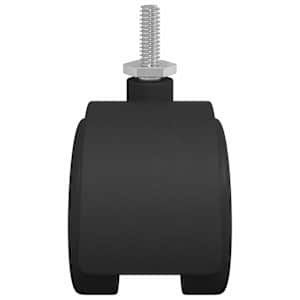Kolečka 2 pcs Černá 40,1 x 37,8 mm PP a železo - obrázek 4