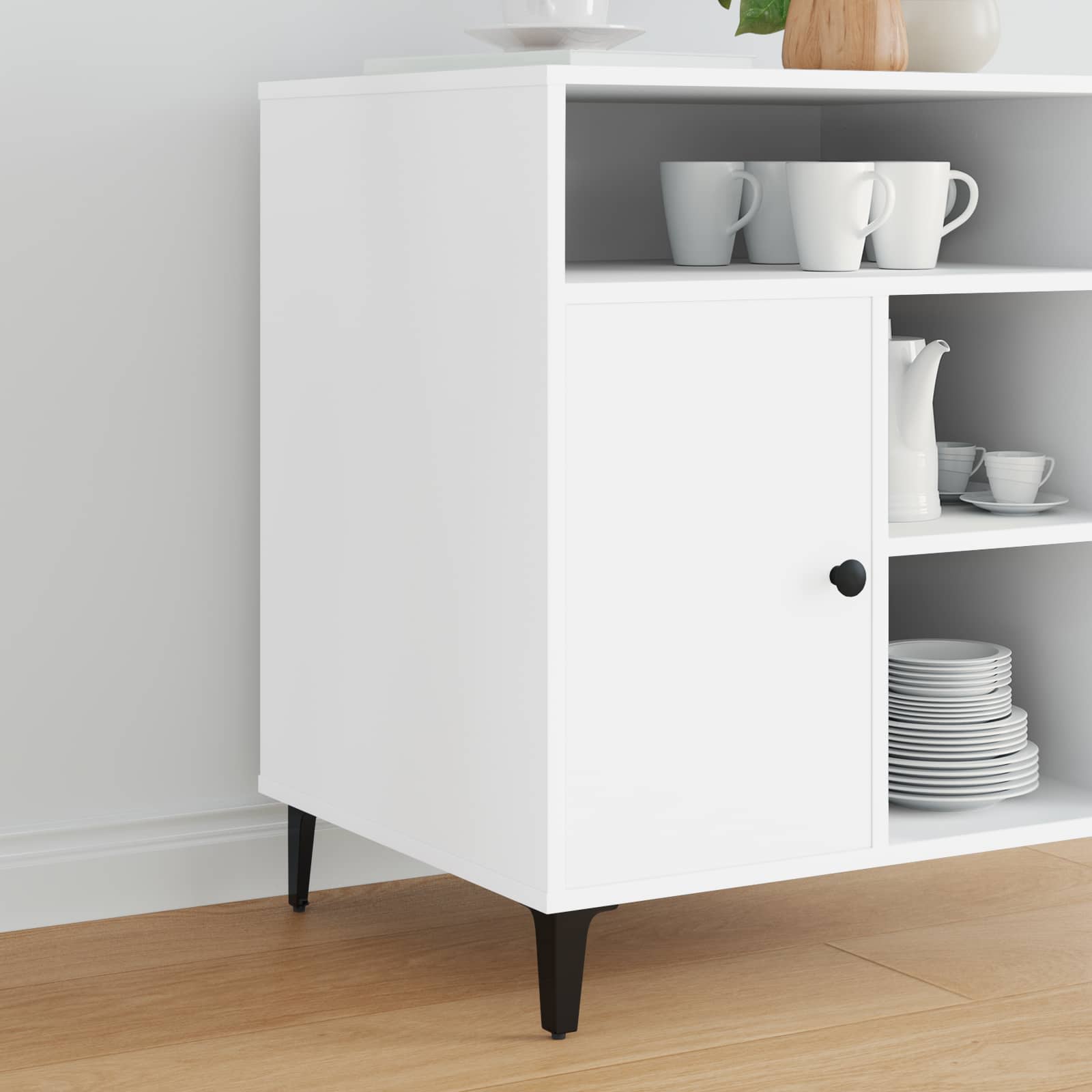 Kosi pohištva 2 pcs Črna 54,1 x 54,1 x 100 mm elezo