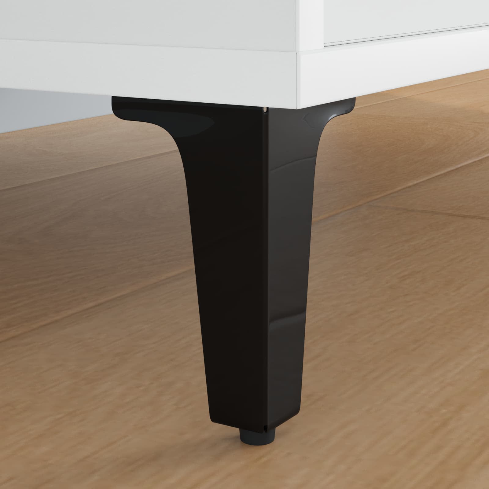 Thumbnail - vidaXL Möbelbeine 12 pcs Schwarz 5,5 x 5,5 x 10 cm Eisen