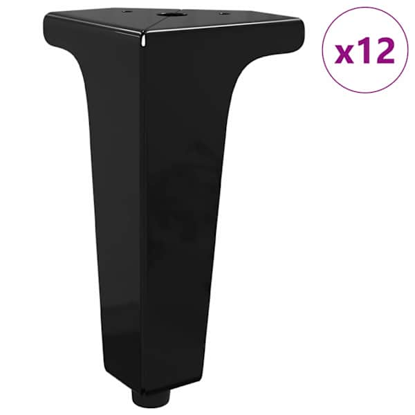 vidaXL M&ouml;&ouml;blijalad 12 tk Must 54,1 x 54,1 x 100 mm Raud