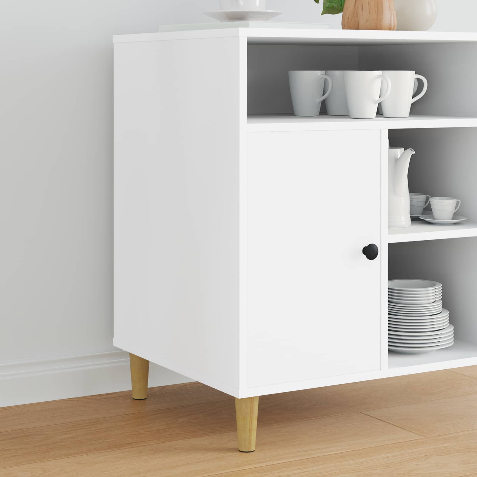 vidaXL Möbelbeine 2 pcs Braun Ø 44 x 100 mm Massives Eukalyptus Holz