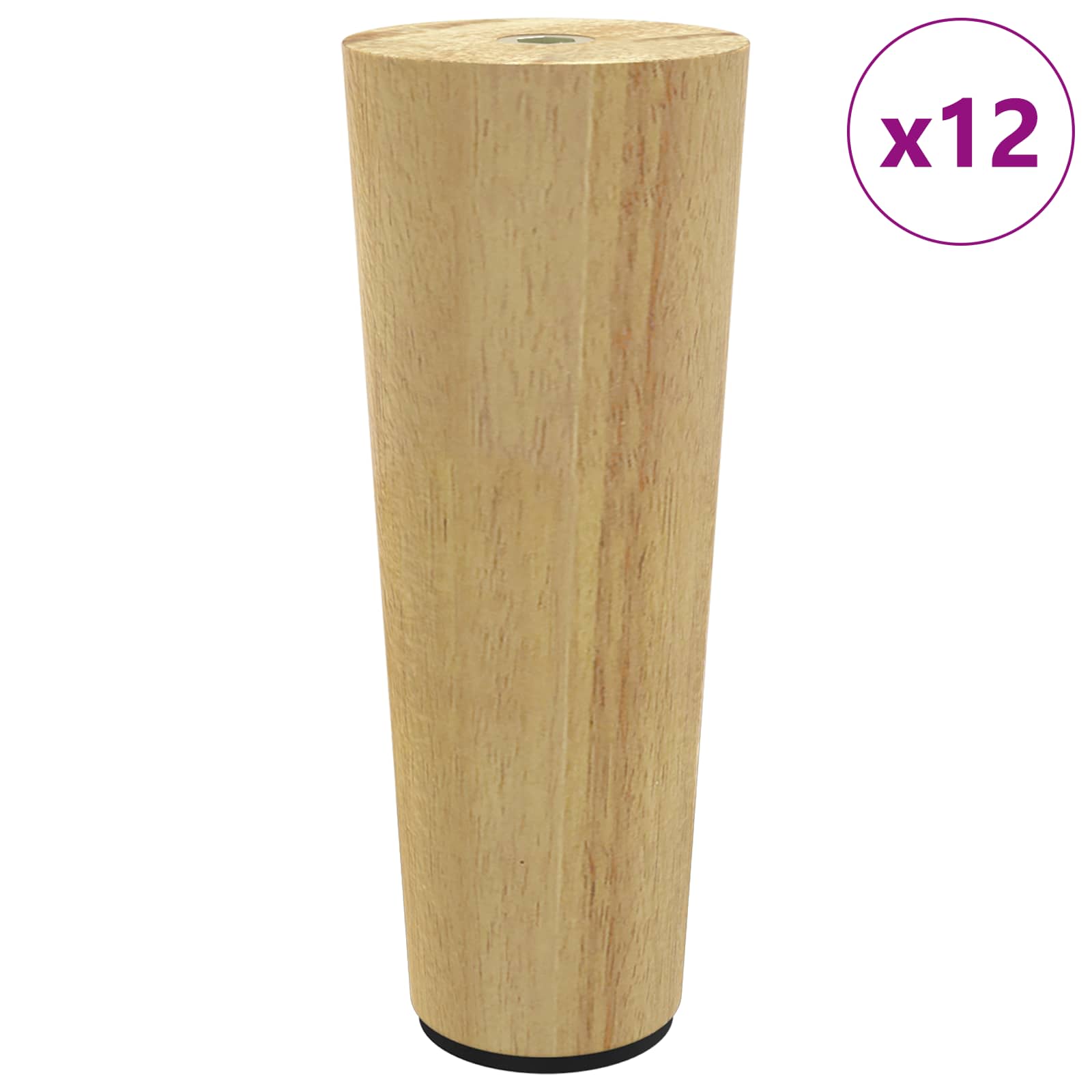 Thumbnail - vidaXL Möbelbeine 12 pcs Braun Ø 44 x 100 mm Massives Eukalyptus Holz