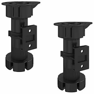 vidaXL M&ouml;&ouml;blijalad Reguleeritav 2 tk Must 46 x 46 x 128 mm PP