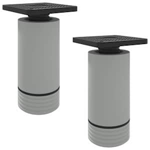 vidaXL M&ouml;&ouml;blijalad Reguleeritav 2 tk Valge 64 x 64 x 100 mm PP
