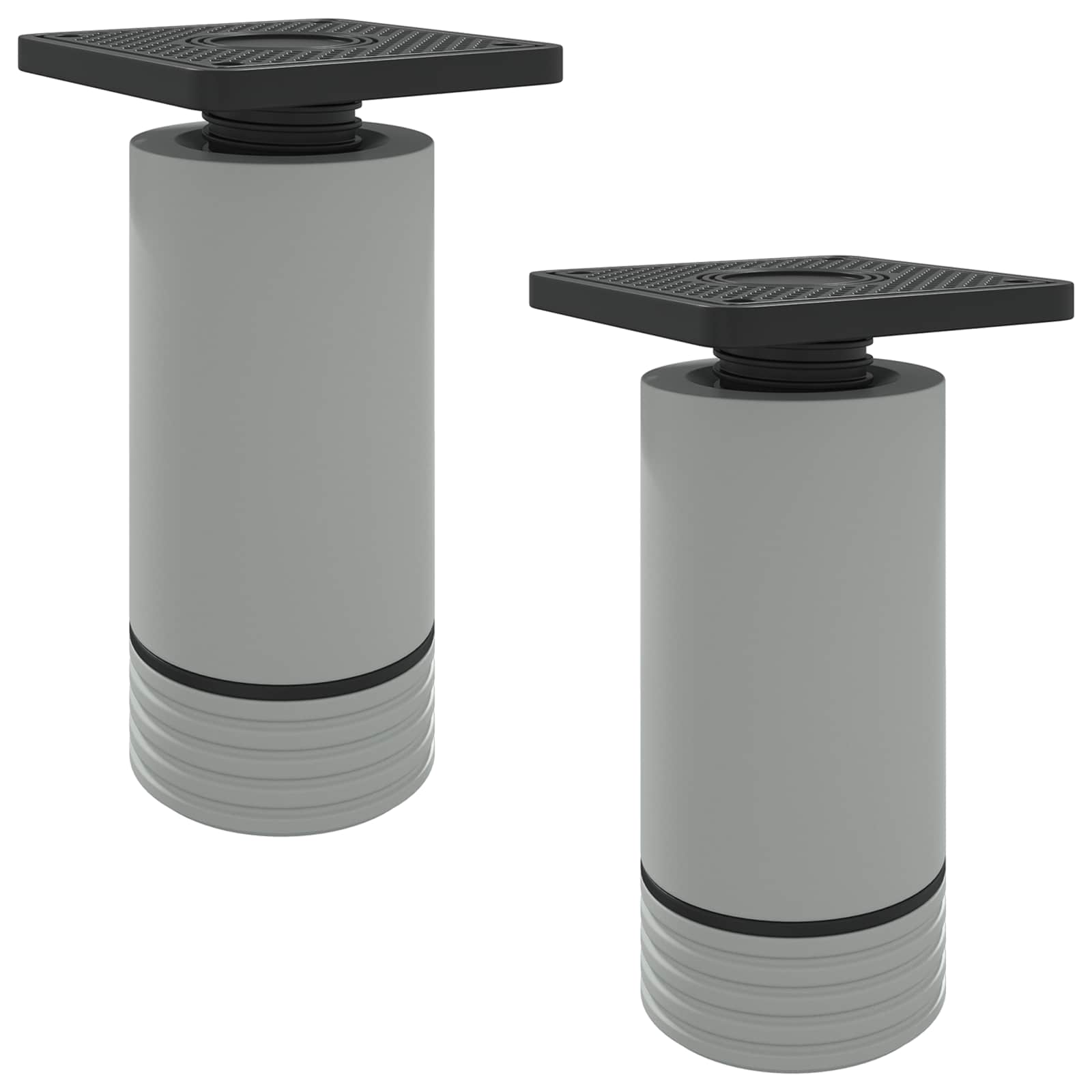 Thumbnail - vidaXL Möbelbeine Verstellbar 2 pcs Weiß 64 x 64 x 100 mm PP