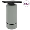 vidaXL M&ouml;&ouml;blijalad Reguleeritav 12 tk Valge 64 x 64 x 100 mm PP