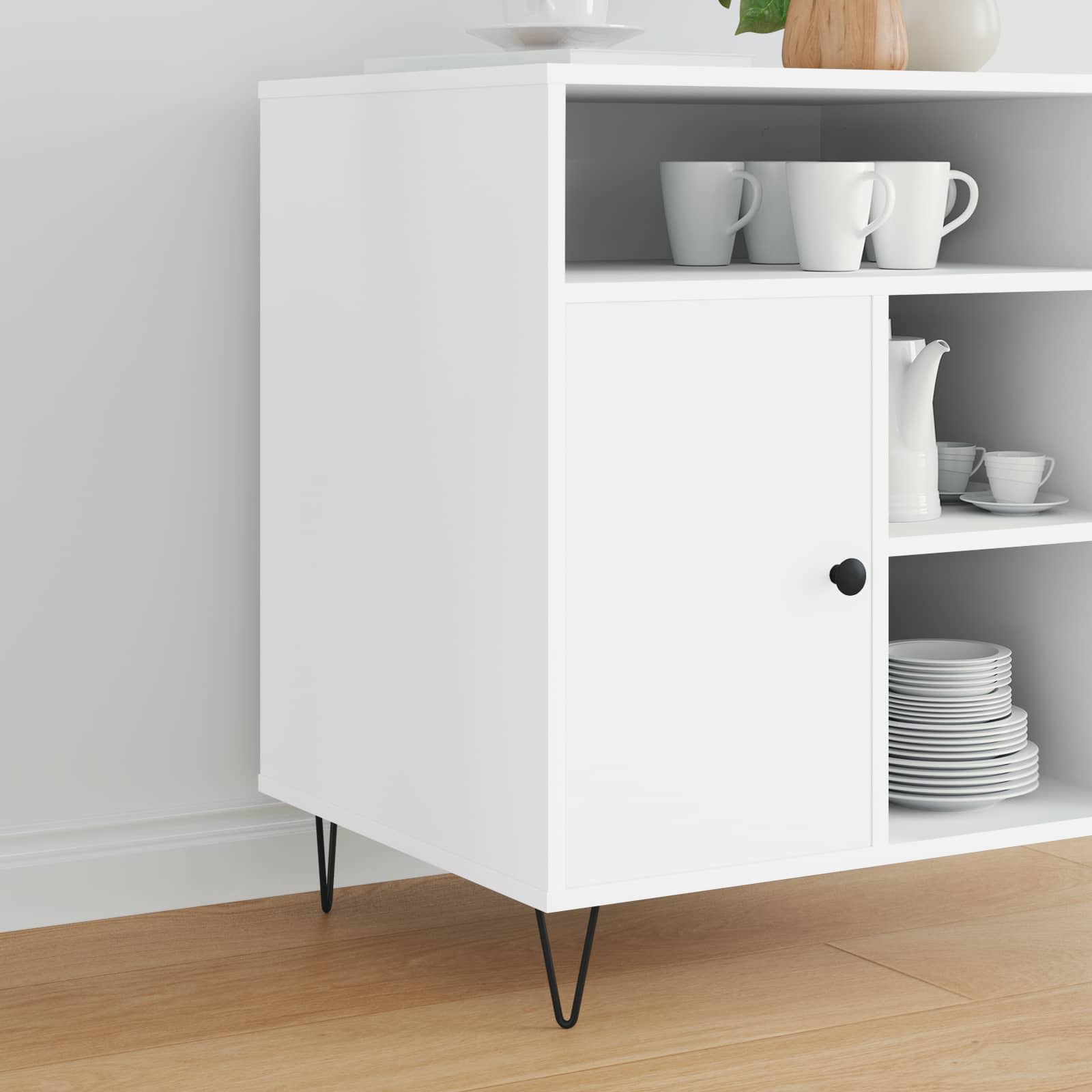 Pohištvena noga 2 pcs Črna 54.1 x 54.1 x 100 mm elezo