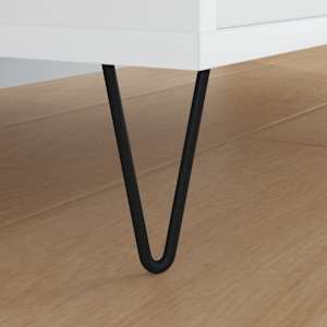 Nábytek noha 2 pcs Černá 54,1 x 54,1 x 100 mm Železo - obrázek 3