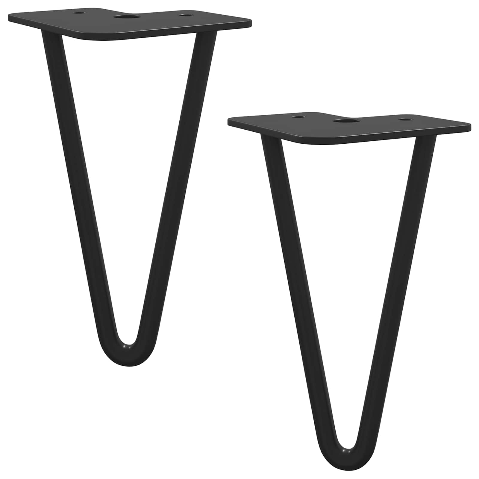 Thumbnail - vidaXL Möbelbein 2 pcs Schwarz 54,1 x 54,1 x 100 mm Eisen