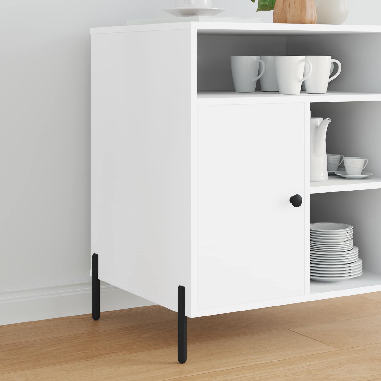 Kosi pohištva 2 pcs Črna 66 x 36 x 160 mm elezo