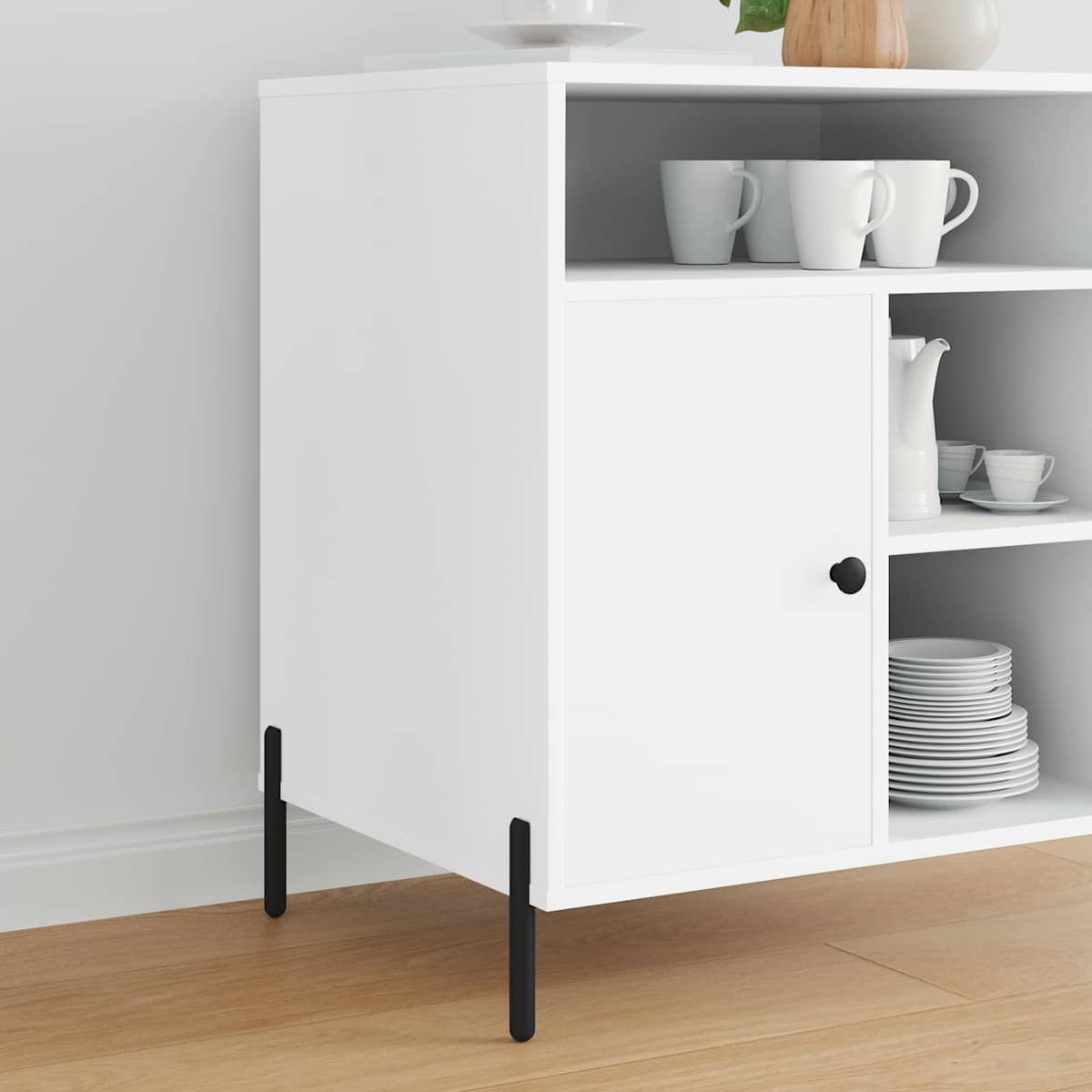 Møbelben 12 stk. Sort 66 x 36 x 160 mm Jern