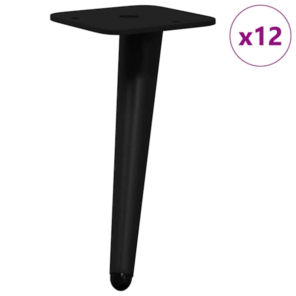 vidaXL Seisev jalg 12 tk Must 56 x 56 x 100 mm Raud