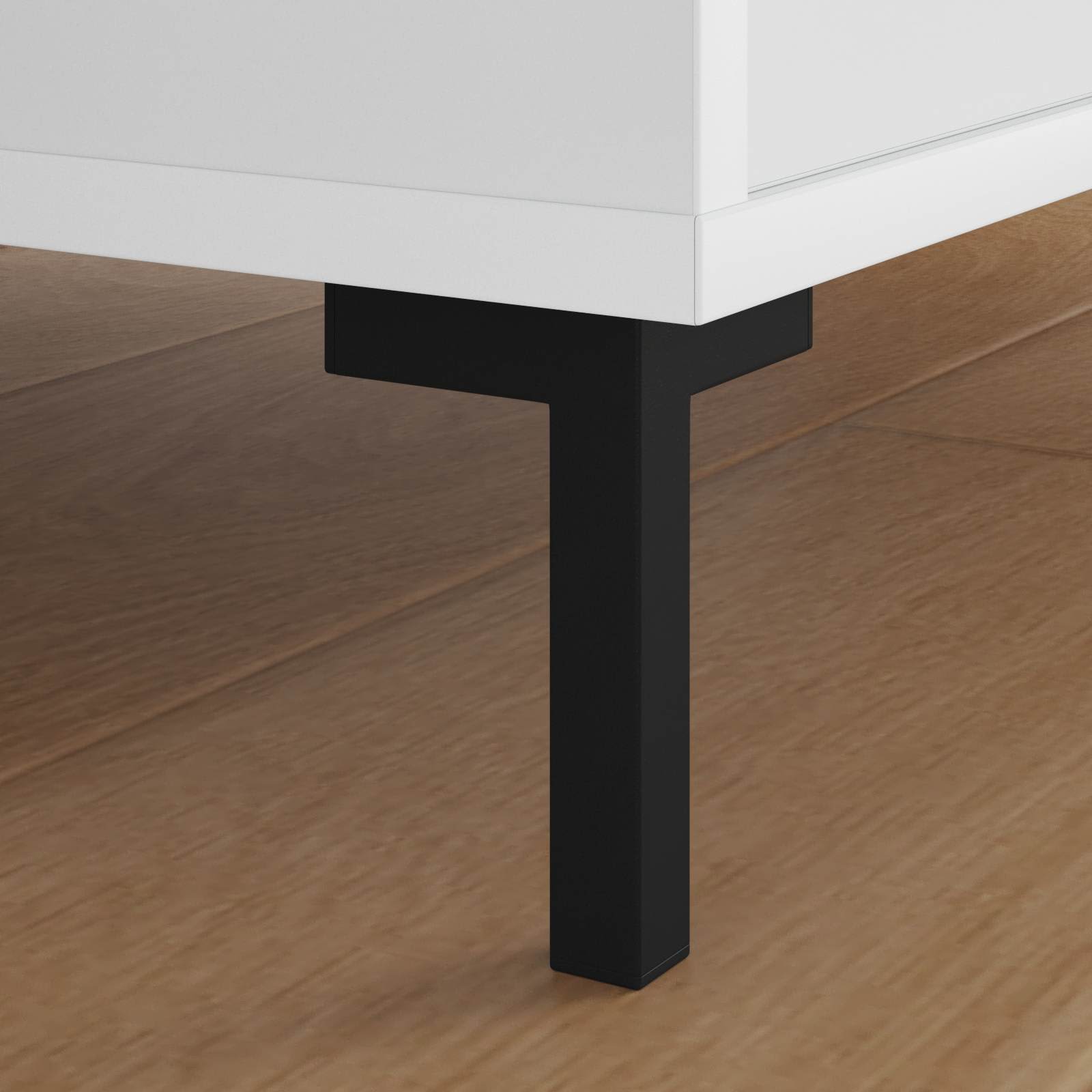 Thumbnail - vidaXL Standfüße 12 pcs Schwarz 57 x 57 x 100 mm Eisen