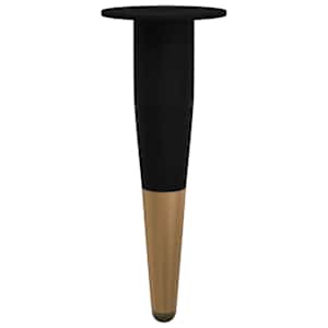 Nábytkové nohy 2 pcs Černá a zlatá Ø 40 x 98 mm Železo - obrázek 6