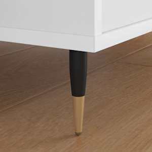 Nábytkové nohy 12 pcs Černá a zlatá Ø 40 x 98 mm Železo - obrázek 3