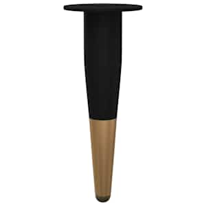 Nábytkové nohy 12 pcs Černá a zlatá Ø 40 x 98 mm Železo - obrázek 4