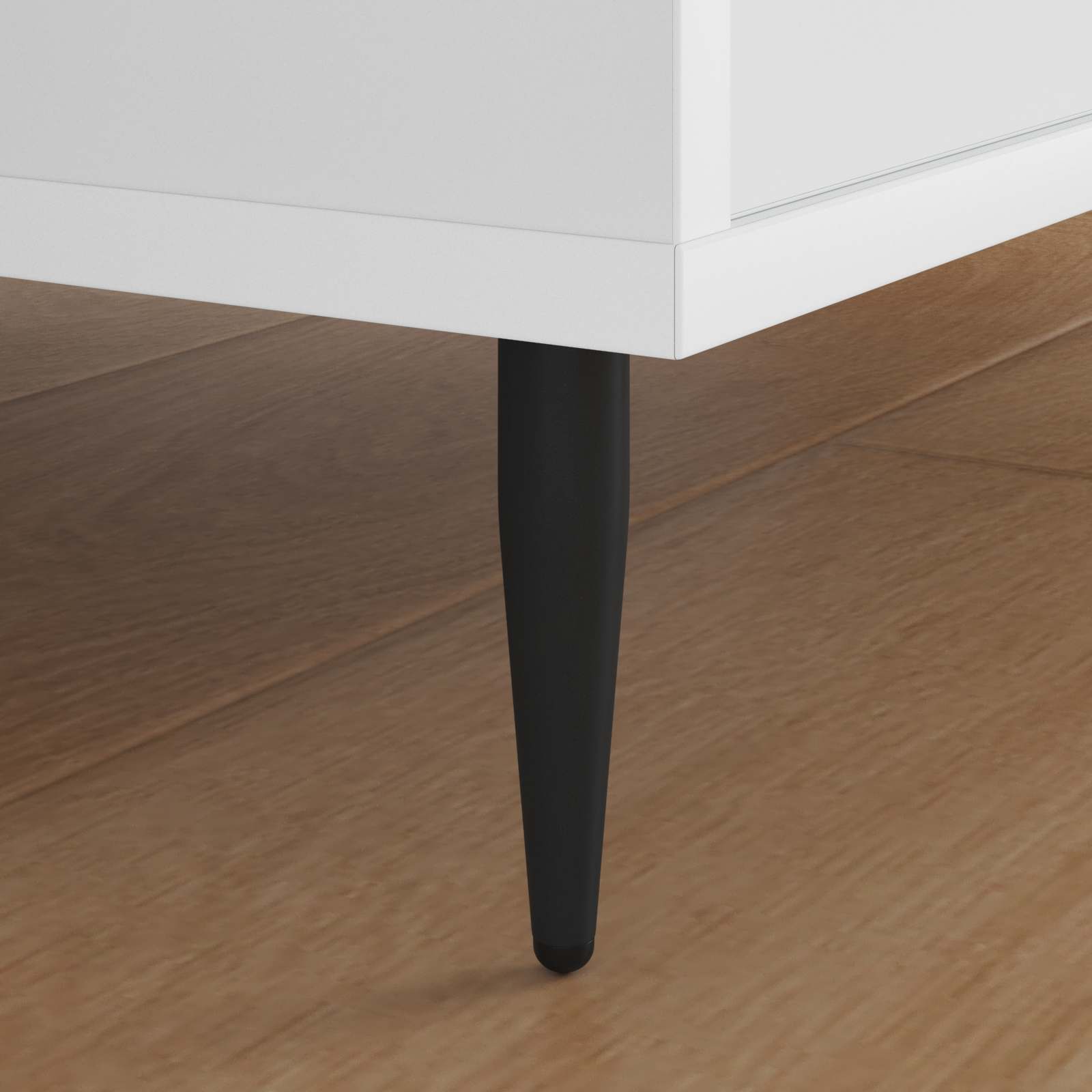 Thumbnail - vidaXL Möbelbeine 2 pcs Schwarz Ø 40 x 98 mm Eisen