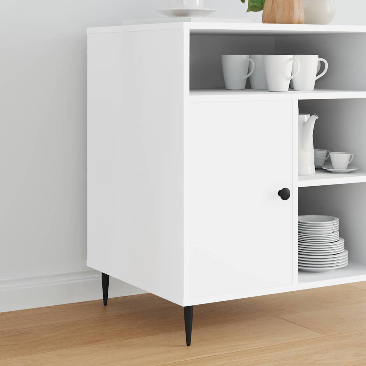 Møbelben. Sort Ø 40 x 98 mm Jern
