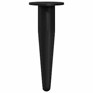 Nábytkové nohy 12 pcs Černá Ø 40 x 98 mm Železo - obrázek 4