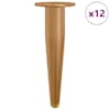 vidaXL Seismispoot 12 tk Kuldne 98 x 40 mm Raud