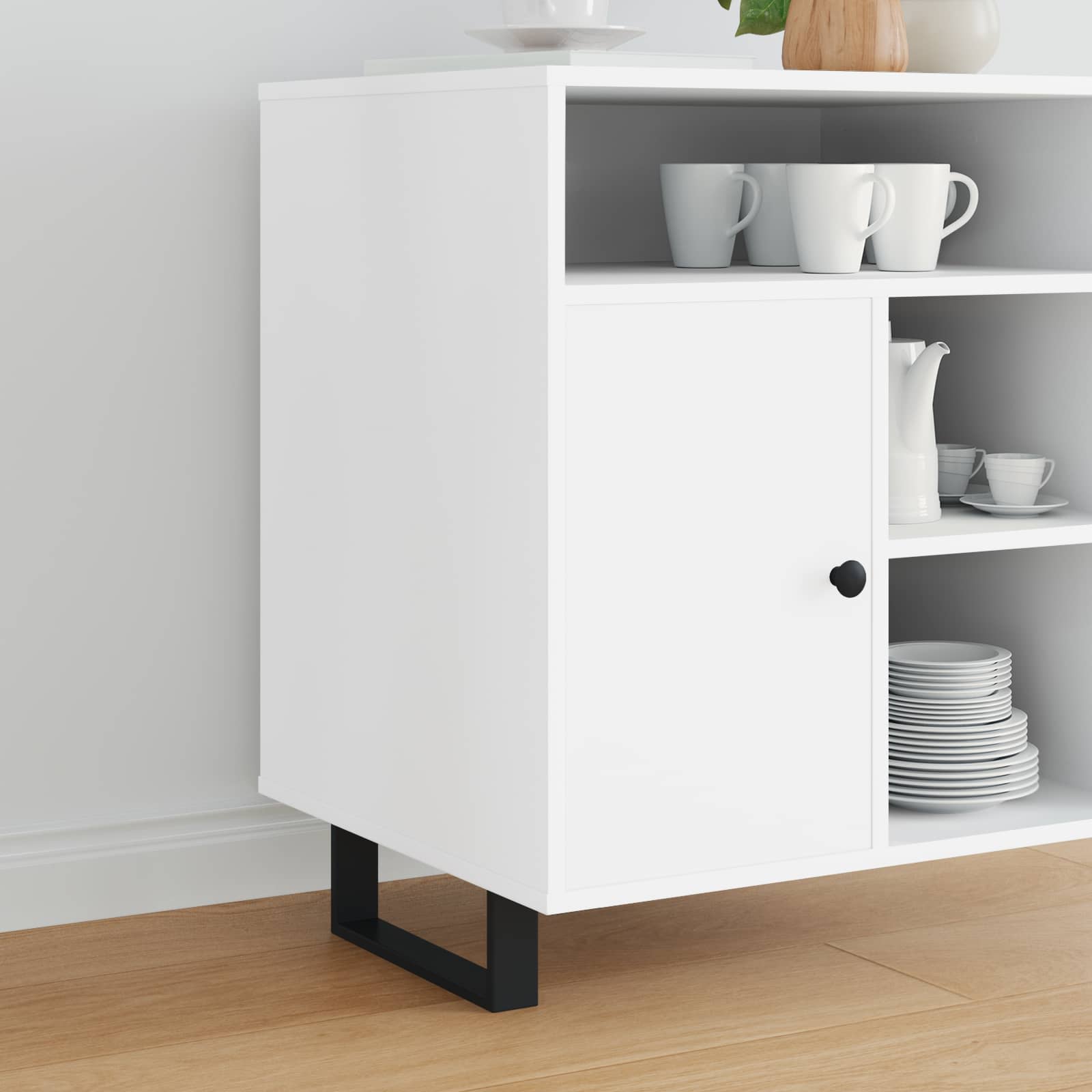 Kosi pohištva 2 pcs Črna 281 x 40,5 x 100 mm elezo