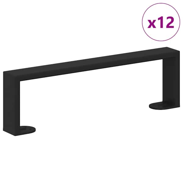 vidaXL M&ouml;&ouml;blijalad 12 tk Must 341 x 40,5 x 100 mm Raud