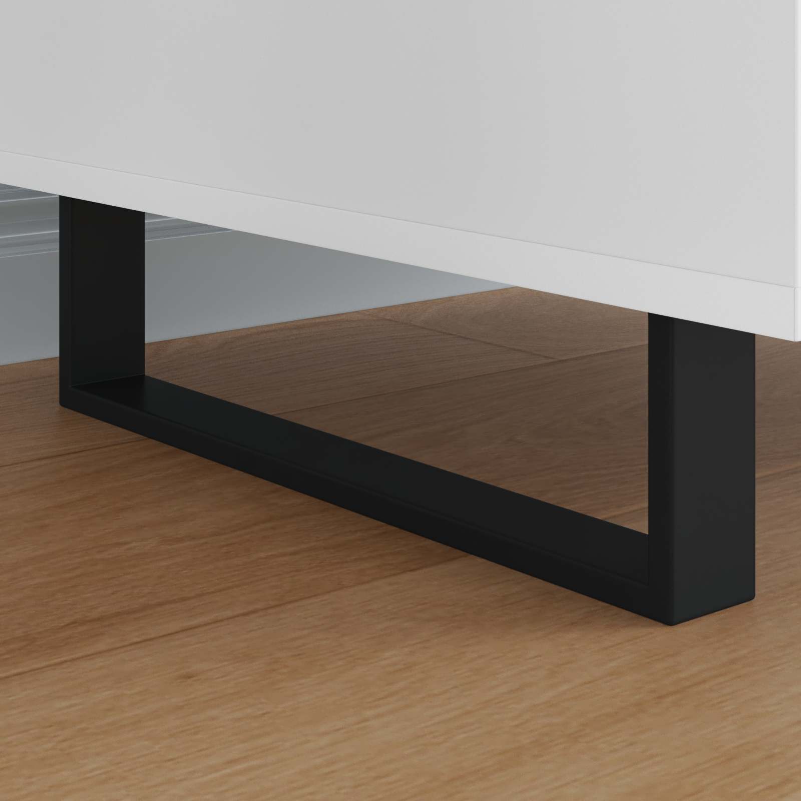 Thumbnail - vidaXL Möbelbeine 12 pcs Schwarz 37,6 x 4 x 10 mm Eisen