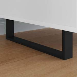Nábytkové nohy 12 pcs Černá 376 x 40,5 x 100 mm Železo - obrázek 3
