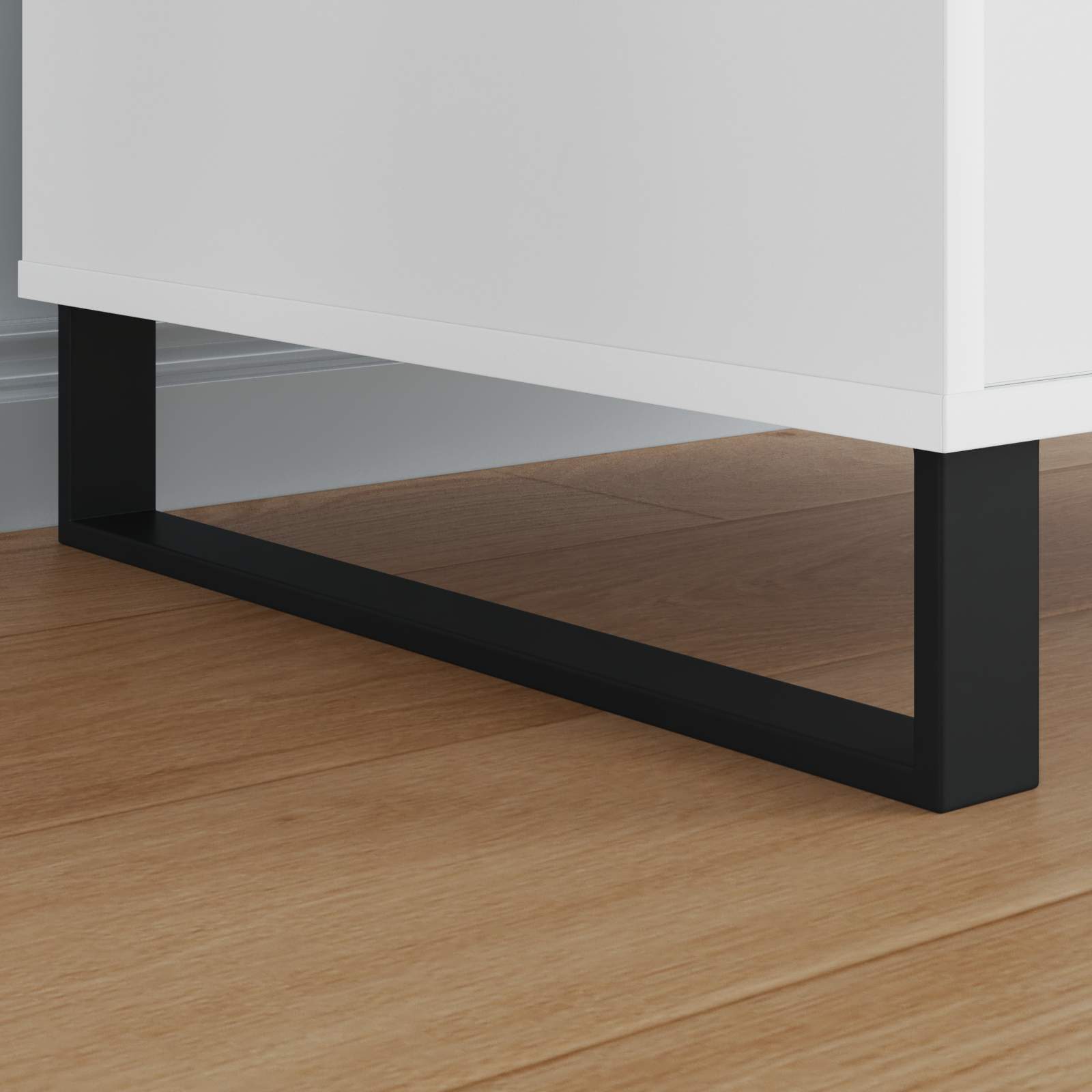 Thumbnail - vidaXL Möbelbeine 2 pcs Schwarz 481 x 40,5 x 100 mm Eisen