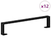 vidaXL M&ouml;&ouml;blijalad 12 tk Must 481 x 40,5 x 100 mm Raud
