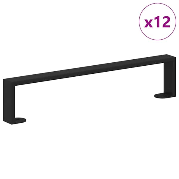 vidaXL M&ouml;&ouml;blijalad 12 tk Must 481 x 40,5 x 100 mm Raud